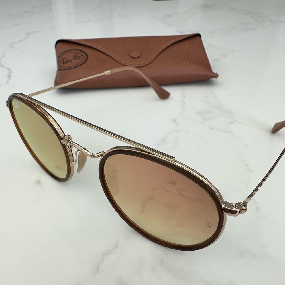 Ray-Ban
RB3647 round double-bridge sunglasses